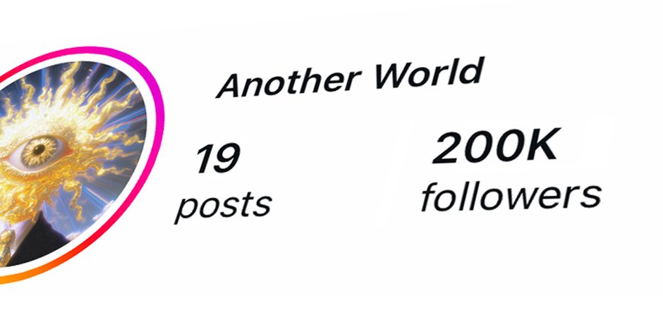 Another World's Instagram profile: 19 posts and 200K followers